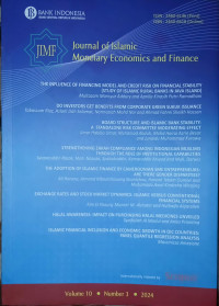 Image of JOURNAL OF ISLAMIC MONETARY ECONOMICS AND FINANCE VOL.10 NO.3